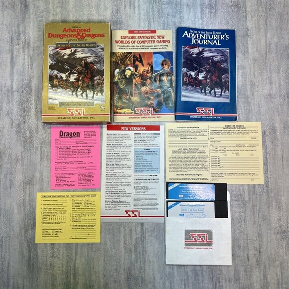 Advanced Dungeons & Dragons: Secret of the Silver Blades 1990 Tandy PC Big Box - Picture 7 of 16